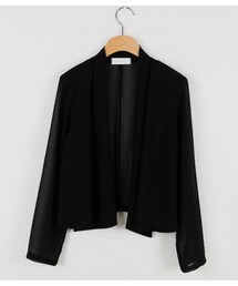 シフォンショールカラーショートジャケット(その他アウター)