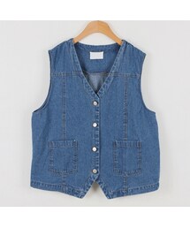 ビンテージ風デニムベスト(ベスト)