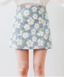 トロピカルフラワーAラインミニスカート(スカート)