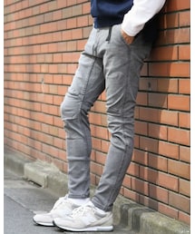 coen | ストレッチスキニーデニムクライミングパンツ(ブラック系その他,サックスブルー,ネイビー⇒WEB限定カラー)(デニムパンツ)