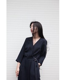 Marjorie | 歐美風範，知性深V典雅連身套裝(つなぎ/オールインワン)