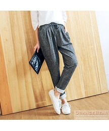 OBdesign | 質感面料打摺修身抽繩哈倫褲(その他パンツ)