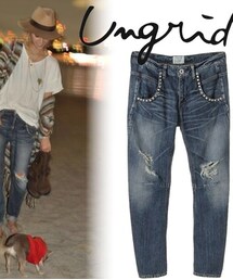 Ungrid | スタッズサルエルデニム(デニムパンツ)