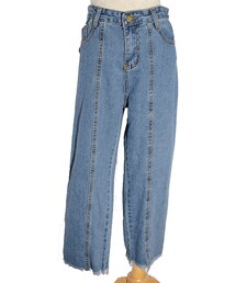 ellerie | 切りっぱなしハンサムデニムパンツ(デニムパンツ)