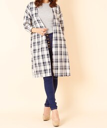ellerie | 大人チェック柄ガウン(カーディガン/ボレロ)