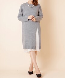 ellerie | ビッグスリット2Wayニットワンピース(ワンピース)