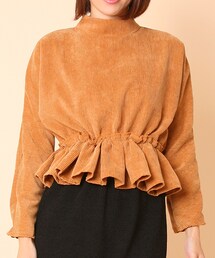 ellerie | 上品ウエストシャーリングコーデュロイトップス(Tシャツ/カットソー)