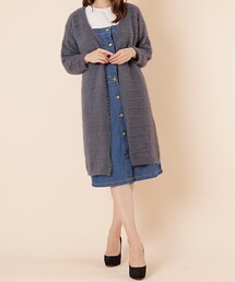 ellerie | 上品デザインウールタッチガウン(その他アウター)