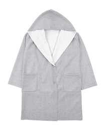 ellerie | ふんわりニット素材フード付きコート(その他アウター)