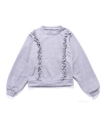 ellerie | 裏起毛サイドフリルスエットプルオーバー(Tシャツ/カットソー)