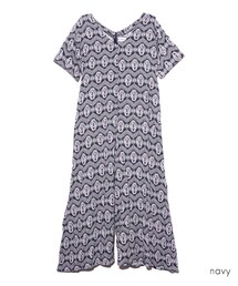 ellerie | オリエンタル柄マキシワンピース(つなぎ/オールインワン)