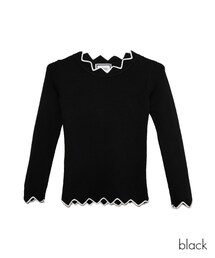 ellerie | ジグザグデザイントップス (ニット/セーター)