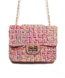 ellerie | 2ＷＡＹツイード生地スクエアバッグ(ショルダーバッグ)