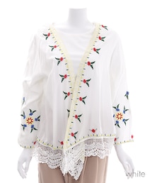 ellerie | ボヘミアン調刺繍カーディガン(カーディガン/ボレロ)