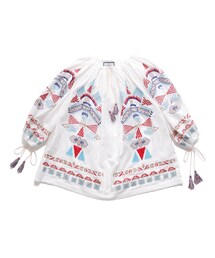 ellerie | ボヘミアンテイスト刺繍ブラウス(シャツ/ブラウス)