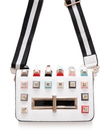 ellerie | 60’ｓアクセントスタッズ付きスクエアバッグ(ショルダーバッグ)