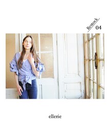 ellerie | 【再入荷】ストライブ柄格上げカシュクールシャツ(シャツ/ブラウス)