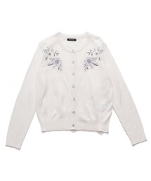 ellerie | 刺繍淡カラー華やかカーディガン(カーディガン/ボレロ)