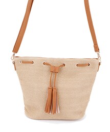 ellerie | 2WAYカゴバッグ素材タッセル付きバッグ(ショルダーバッグ)