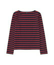 UNIQLO | WOMEN ボーダーボートネックT（長袖）A(Tシャツ/カットソー)