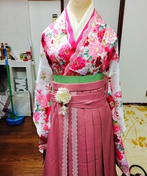 no brand | ピンクストライプ袴(浴衣)