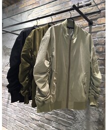 NO ID. | PスウェードギャザーボンバーJKT(ミリタリージャケット)