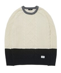 PAPERISM | COLOR BLOCK FISHERMAN KNIT2 [IV](ニット/セーター)