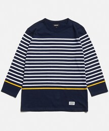 PAPERISM | THREE-QUARTER SLEEVE STRIPE T-SHIRT(Tシャツ/カットソー)