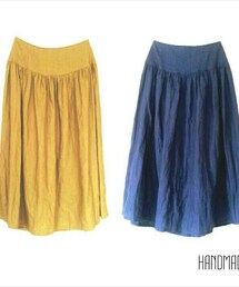 リネンギャザースカート(スカート)