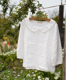 リネン丸襟シャツ(シャツ/ブラウス)