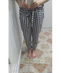 綁帶格子褲(その他パンツ)