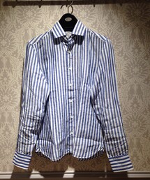 UNITED ARROWS | 藍直紋亞麻襯衫(シャツ/ブラウス)