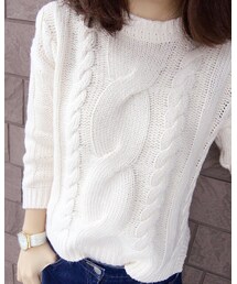 SHOPLIST | ローゲージケーブル編みニット(ニット/セーター)