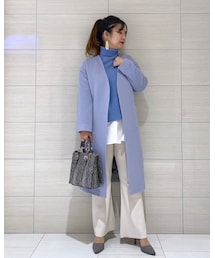 コート着用📸 | ノーカラーコート