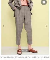 EMMA CLOTHES | TRストレッチスーツ地 ワンタック セミワイド テーパードアンクルパンツ(その他パンツ)