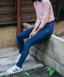 高腰牛仔褲(デニムパンツ)