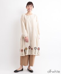 Fillil | フラワークロシェ ワイドワンピース(ワンピース)