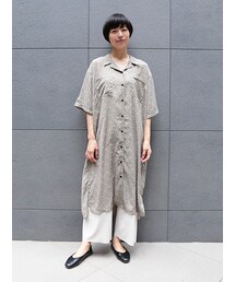 Fillil | 白の小花柄 シャツワンピース(シャツワンピース)