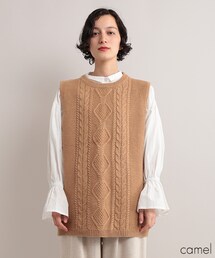 Fillil | ケーブルニットベスト(ニット/セーター)