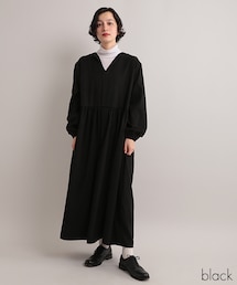Fillil | ウエスト切替スエードワンピース(ワンピース)