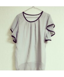 フレアスリーブのシフォントップス(Tシャツ/カットソー)