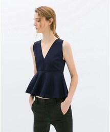 ZARA | ペプラムトップス(タンクトップ)