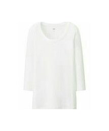 UNIQLO | WOMEN スーピマコットンモダールクルーネックT（7分袖）(Tシャツ/カットソー)