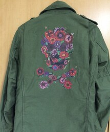 WACKO MARIA | 花柄 スカル(ミリタリージャケット)