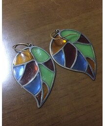 ステンドリーフピアス | ピアス(両耳用)