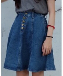 傘狀及膝牛仔裙 | デニムスカート