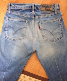 BLUE BLUE | ダメージ加工セルビッチデニムパンツ(その他パンツ)