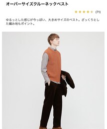 UNIQLO | オーバーサイズクルーネックベスト　size:XL(ニット/セーター)