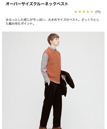UNIQLO | オーバーサイズクルーネックベスト　size:L(ニット/セーター)