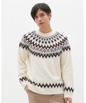 GU | ノルディッククルーネックセーター（長袖）(針織衫)